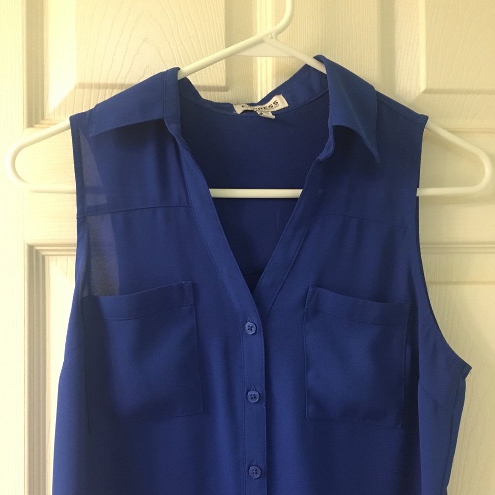 Portofino sleeveless top size XS royal blue